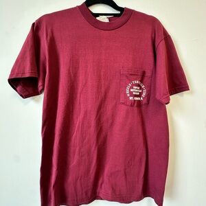 Jerzees Red Short Sleeve Tee Casual Cotton